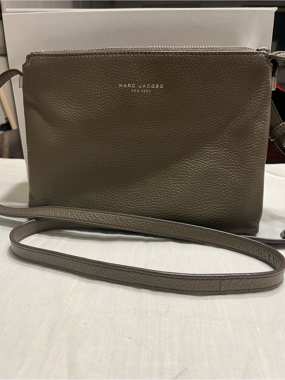 Marc Jacobs Pebbled Leather Crossbody in Taupe - Picture 2 of 8